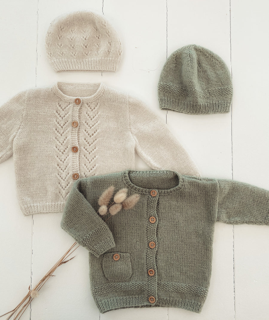 Barnaby Baby Cardigan and Hat 4ply Pattern