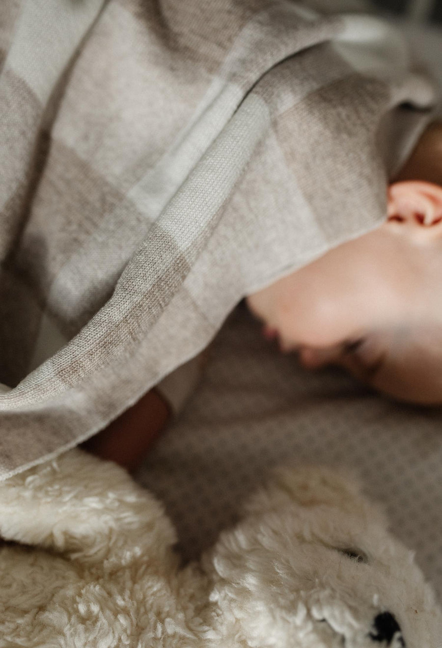 Baby Merino Gingham Blanket